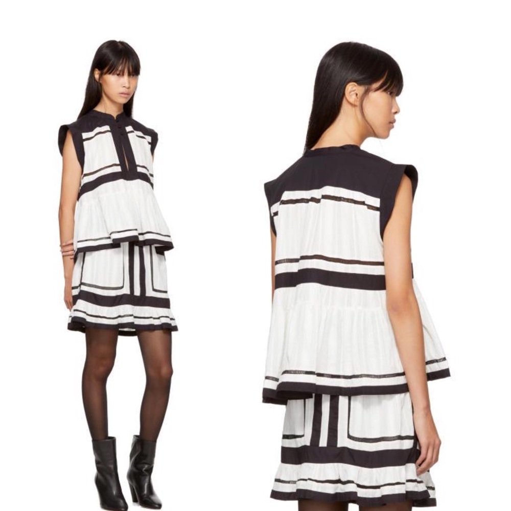 Isabel Marant Etoile Black & White Ransom Ecru Top - Picture 7 of 7